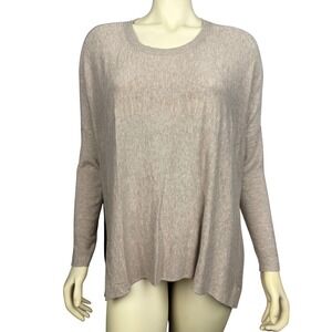Eileen Fisher Sweater Size S Oversized Boxy Beige Italian Yarn NWT Flowy Hemline